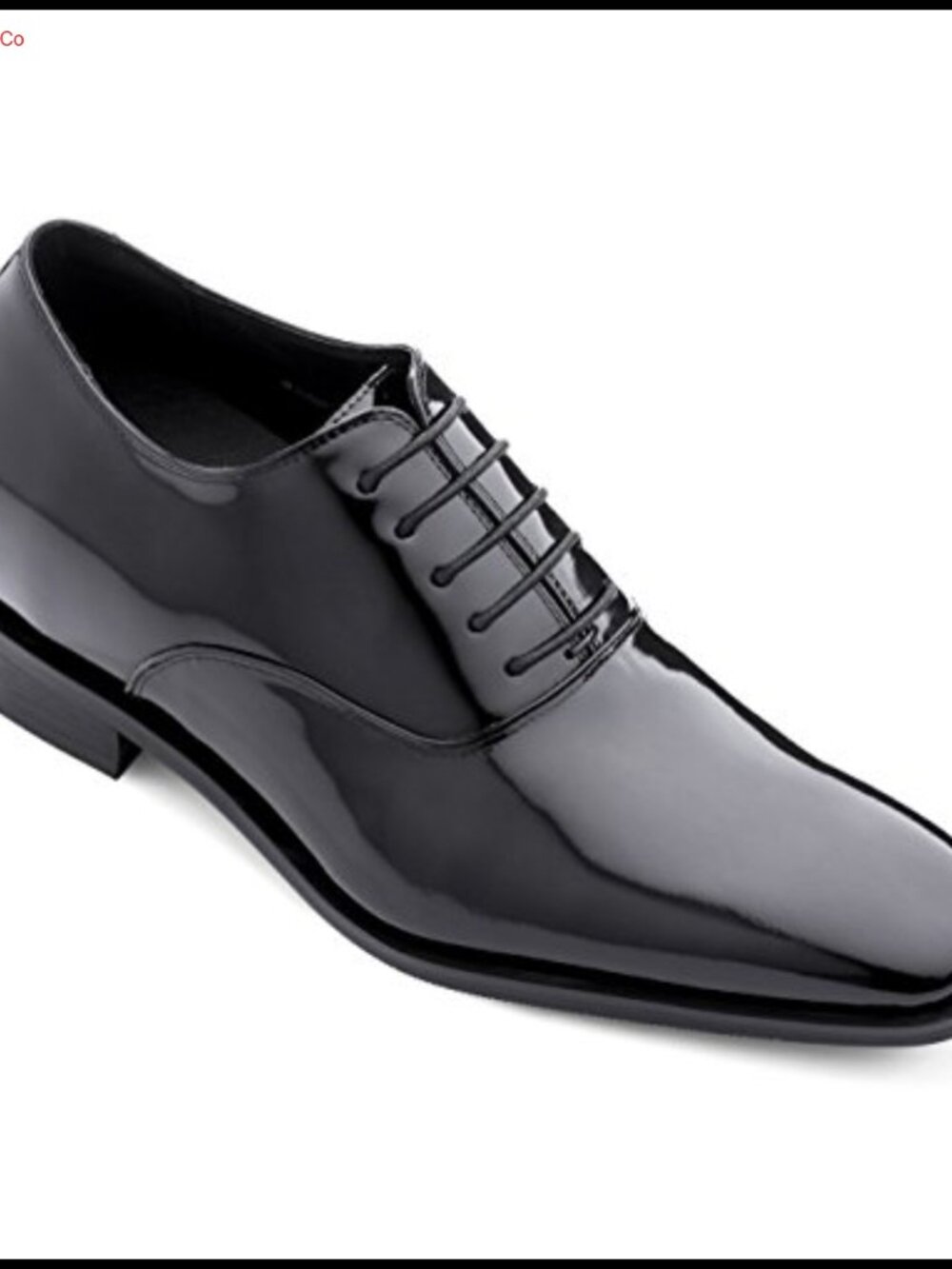 TOTO Men's Invisible Height Incre Elevator Shoes - Black Patent Leather Lace-up